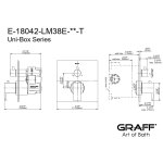 Graff Qubic Bateria natryskowa podtynkowa z systemem UNI-BOX - element zewnętrzny Chrom E-18042-LM38E-T