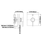 Graff Qubic Bateria natryskowa podtynkowa - element zewnętrzny Chrom E-7040-LM39N-T