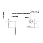 Graff Qubic Bateria natryskowa podtynkowa 3-drożna - element zewnętrzny Chrom E-8066-LM39S-T