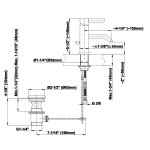 Graff Qubic Bateria umywalkowa jednouchwytowa 105 mm z korkiem automatycznym Chrom E-6201D-LM39M