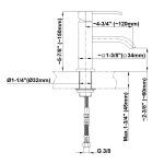 Graff Qubic Bateria umywalkowa jednouchwytowa 120 mm Chrom E-6202-LM38M