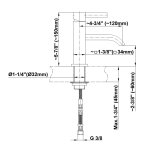 Graff Qubic Bateria umywalkowa jednouchwytowa 120 mm Chrom E-6202-LM39M