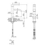 Graff Qubic Bateria umywalkowa jednouchwytowa 120 mm Chrom E-6203-LM38M