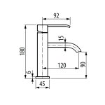 Graff Qubic Bateria umywalkowa jednouchwytowa 120 mm Chrom E-6203-LM39M