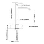 Graff Qubic Bateria umywalkowa wysoka jednouchwytowa 165 mm Chrom E-6207-LM39M