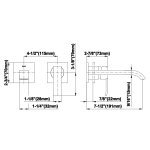 Graff Qubic Bateria umywalkowa 2-otworowa podtynkowa 191 mm - element zewnętrzny Chrom E-6235-LM38W-T