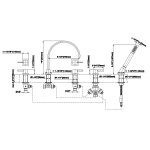 Graff Qubic Bateria wannowa 5-otworowa z zestawem prysznicowym Chrom E-6251-LM39B