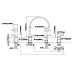 Graff Qubic Bateria wannowa 3-otworowa Chrom E-6250-LM39B