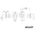 Graff Qubic Zawór odcinający podtynkowy - element zewnętrzny Chrom E-8098-LM38E1-T