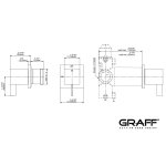 Graff Qubic Zawór odcinający podtynkowy - element zewnętrzny Chrom E-8098-LM39E1-T