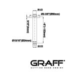 Graff Ramie sufitowe 153 mm do deszczownicy Chrom E-8536