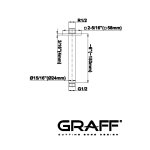 Graff Ramie sufitowe 153 mm do deszczownicy Chrom E-8537