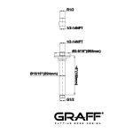 Graff Ramie sufitowe 160 mm do deszczownicy Chrom E-8535