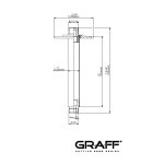 Graff Ramie sufitowe 166 mm do deszczownicy Chrom E-8539