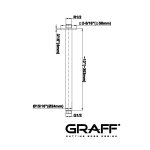 Graff Ramie sufitowe 300 mm do deszczownicy Chrom E-8542