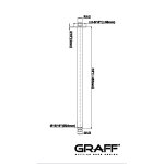 Graff Ramie sufitowe 450 mm do deszczownicy Chrom E-8547