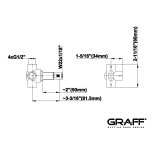 Graff Rozdzielacz 1/2"  2-drożny - element podtynkowy E-8080