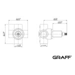 Graff Rozdzielacz 1/2"  2- lub 3-drożny - element podtynkowy E-8151