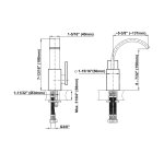 Graff Sade Bateria bidetowa jednouchwytowa Chrom E-1860-LM36