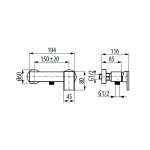 Graff Sade Bateria natryskowa ścienna Chrom EX-3771-LM36W