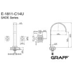 Graff Sade Bateria umywalkowa z zaworami w ścianie Chrom E-1811-C14U-T