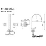 Graff Sade Bateria umywalkowa z zaworami w ścianie Chrom E-1812-C14U-T