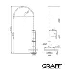 Graff Sade Bateria umywalkowa podłogowa Chrom E-1825-LM36N-T