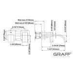 Graff Sade Bateria umywalkowa podtynkowa 191 mm - element zewnętrzny Chrom E-1835-LM36W-T