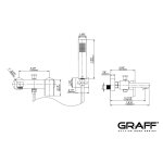 Graff Sade Bateria wannowo-natryskowa ścienna z zestawem natryskowym Chrom EX-3776-LM36W