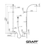 Graff Sade Zestaw natryskowy z termostatem oraz deszczownicą i zestawem prysznicowym Chrom EX-8950