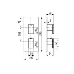 Graff Solar Bateria natryskowa podtynkowy 2-uchwytowa - element zewnętrzny Chrom E-8048-LM31E0-T