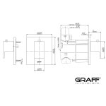 Graff Solar Bateria termostatyczna podtynkowa - element zewnętrzny Chrom E-8043-LM31E-T