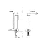 Graff Solar Bateria umywalkowa jednouchwytowa Chrom E-3705-LM31