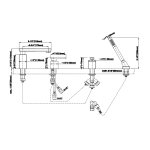 Graff Solar Bateria wannowa 4-otworowa z zestawem prysznicowym Chrom E-3751-LM31