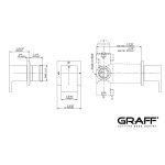 Graff Solar Zawór natryskowy 2-drożny podtynkowa - element zewnętrzny Chrom E-8071-LM31E1-T