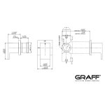 Graff Solar Zawór zamykający podtynkowy - element zewnętrzny Chrom E-8098-LM31E1-T