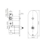 Graff Terra Bateria natryskowa termostatyczna 2-uchwytowa podtynkowa - element zewnętrzny Chrom E-8047-LM46E0-T