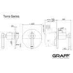 Graff Terra Bateria natryskowa termostatyczna podtynkowa - element zewnętrzny Chrom E-8037-LM62E-T