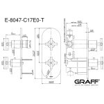 Graff Terra Bateria natryskowa termostatyczna 2-uchwytowa podtynkowa - element zewnętrzny Chrom E-8047-C17E0-T