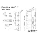 Graff Terra Bateria natryskowa termostatyczna 3-uchwytowa podtynkowa - element zewnętrzny Chrom E-8056-ALM62C17-T