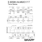 Graff Terra Bateria natryskowa termostatyczna 4-uchwytowa podtynkowa - element zewnętrzny Chrom E-8058H-C17E0-T