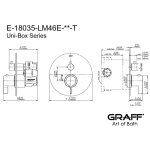 Graff Terra Bateria natryskowa termostatyczna podtynkowa - element zewnętrzny Chrom E-18035-LM46E-T