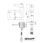 Graff Terra Bateria umywalkowa jednouchwytowa Chrom E-6701-LM46