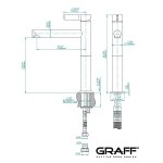 Graff Terra Bateria umywalkowa jednouchwytowa Chrom E-6705-LM46