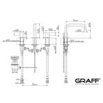 Graff Terra Bateria umywalkowa 3-otworowa z korkiem automatycznym Chrom E-6710-LM46B