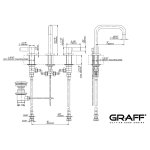 Graff Terra Bateria umywalkowa 3-otworowa z korkiem automatycznym Chrom E-6711-LM46B