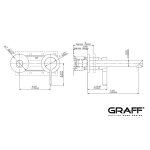 Graff Terra Bateria umywalkowa 2-otworowa podtynkowa 190 mm - element zewnętrzny Chrom E-6735-LM46W-T