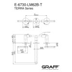 Graff Terra Bateria umywalkowa 3-otworowa podtynkowa 190 mm - element zewnętrzny Chrom E-6730-LM62B-T