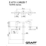 Graff Terra Bateria umywalkowa 3-otworowa podtynkowa 235 mm - element zewnętrzny Chrom E-6731-LM62B-T