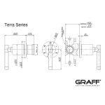 Graff Terra Zawór 3-drożny podtynkowy - element zewnętrzny Chrom E-8069-LM62E1-T